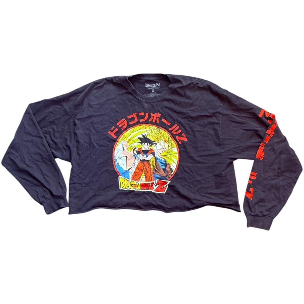 Vintage Dragon Ball Z cropped long sleeve oversized T-shirt Size 2XL